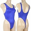 詳細情報■ウェット光沢生地ストレッチレオタード ブルー